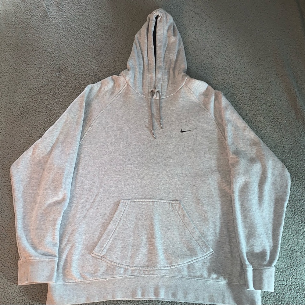 Vintage Rare Y2K Nike Gray Tag Hoodie Sweatshirt
